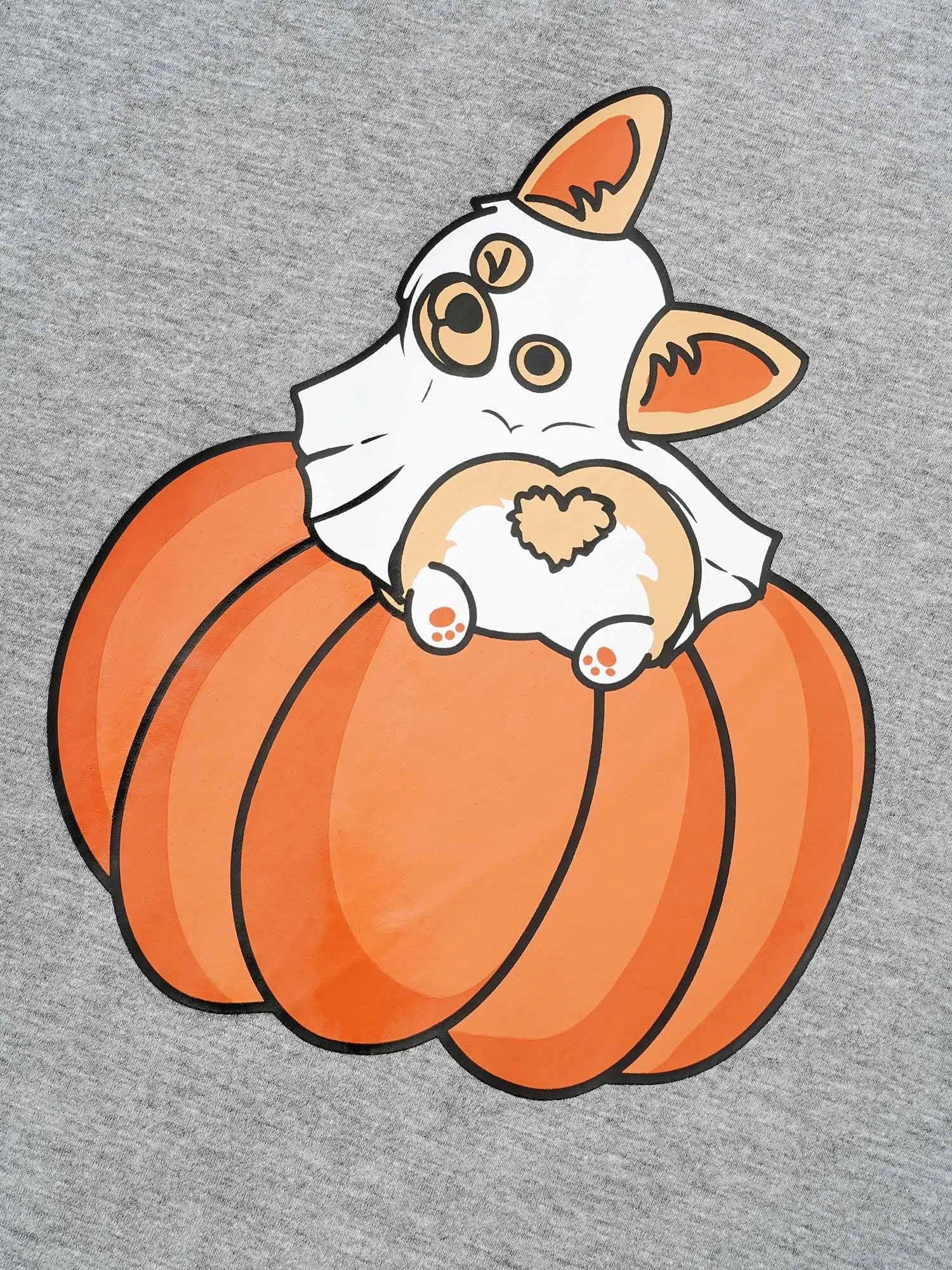 Pumpkin & Corgi Printed Relaxed Fit T-shirt sold by Bloomchic product image thumbnail 5