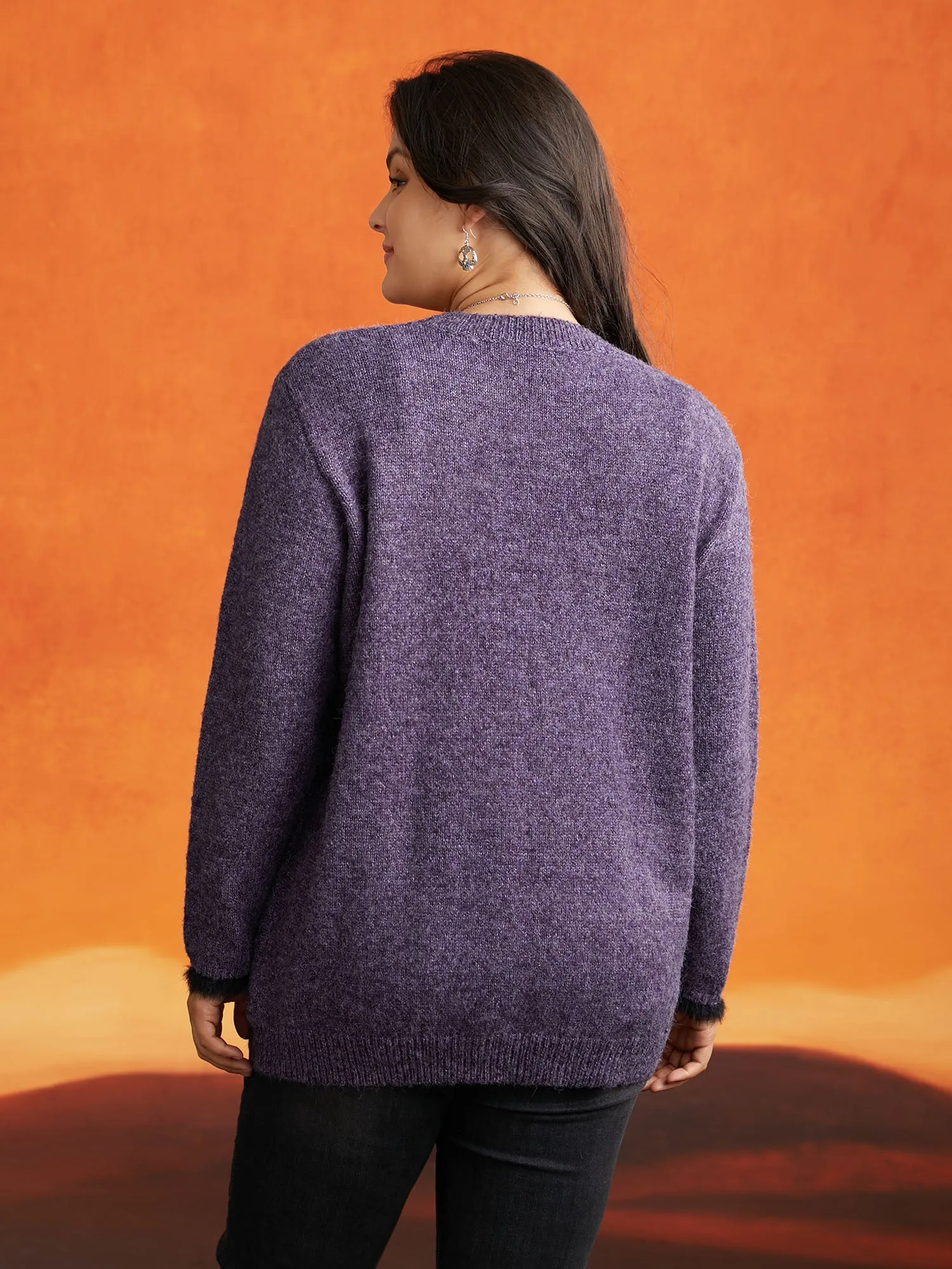 Silly Spider Mink Touch Crew Neck Pullover sold by Bloomchic product image thumbnail 4