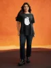 Cotton Hide And Seek Washed Effect T-shirt sold by Bloomchic