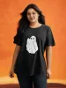 Cotton Hide And Seek Washed Effect T-shirt sold by Bloomchic