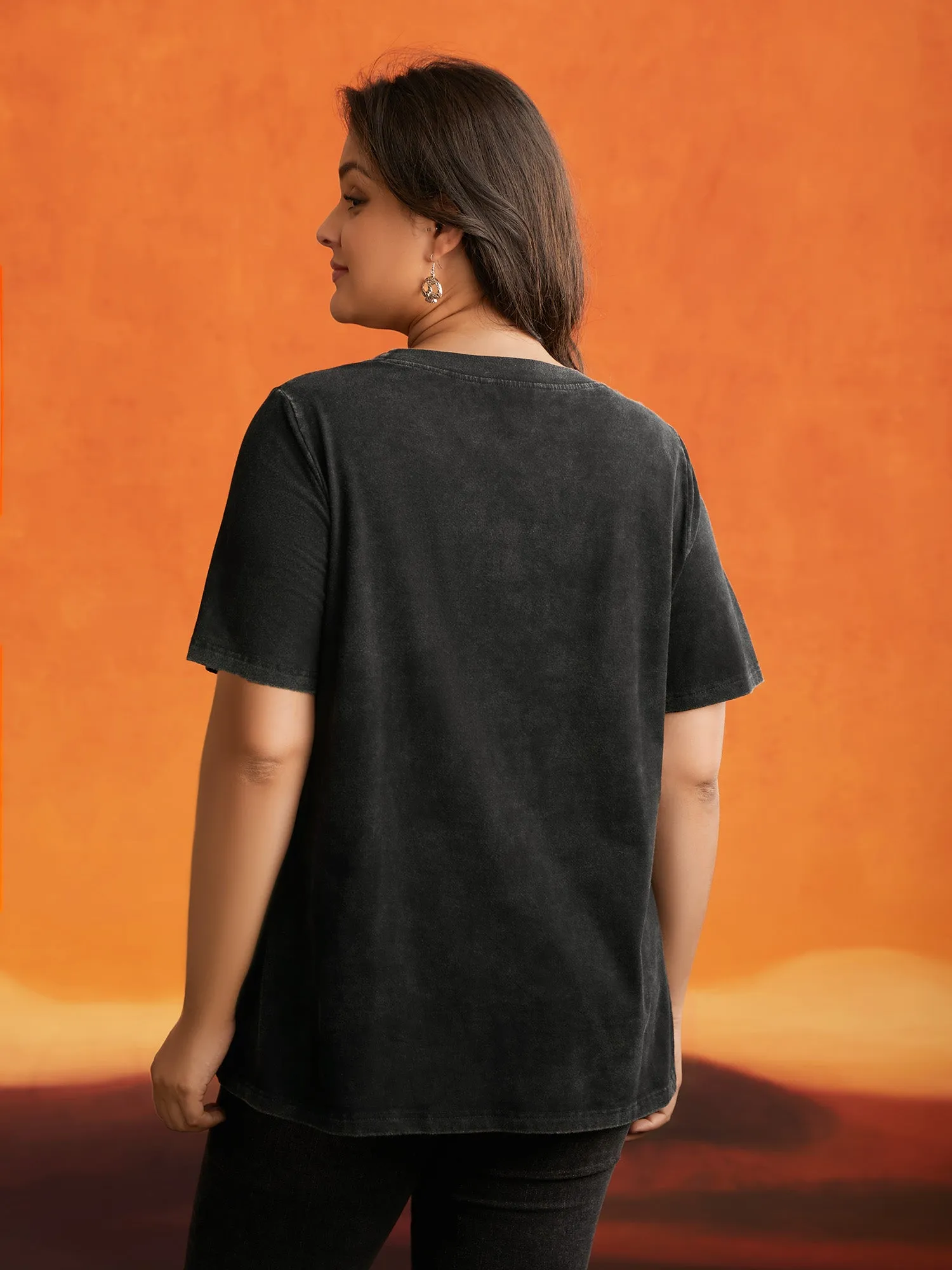 Ghostly Aura Crew Neck T-shirt sold by Bloomchic product image thumbnail 3