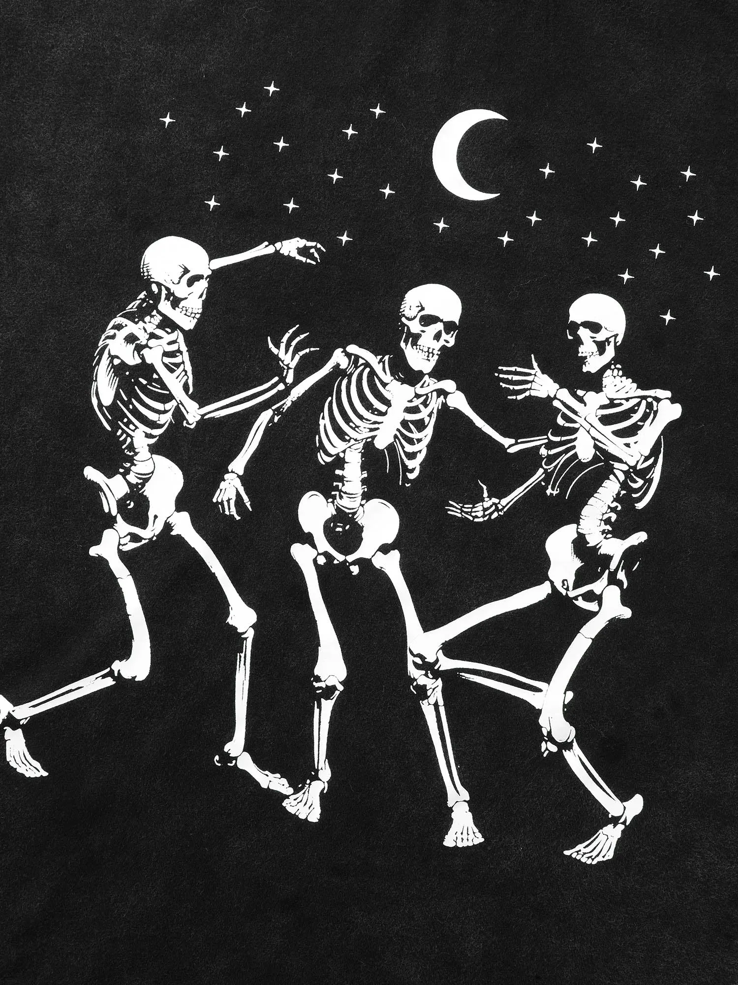 Dancing Skeletons Printed Crew Neck T-shirt sold by Bloomchic product image thumbnail 5