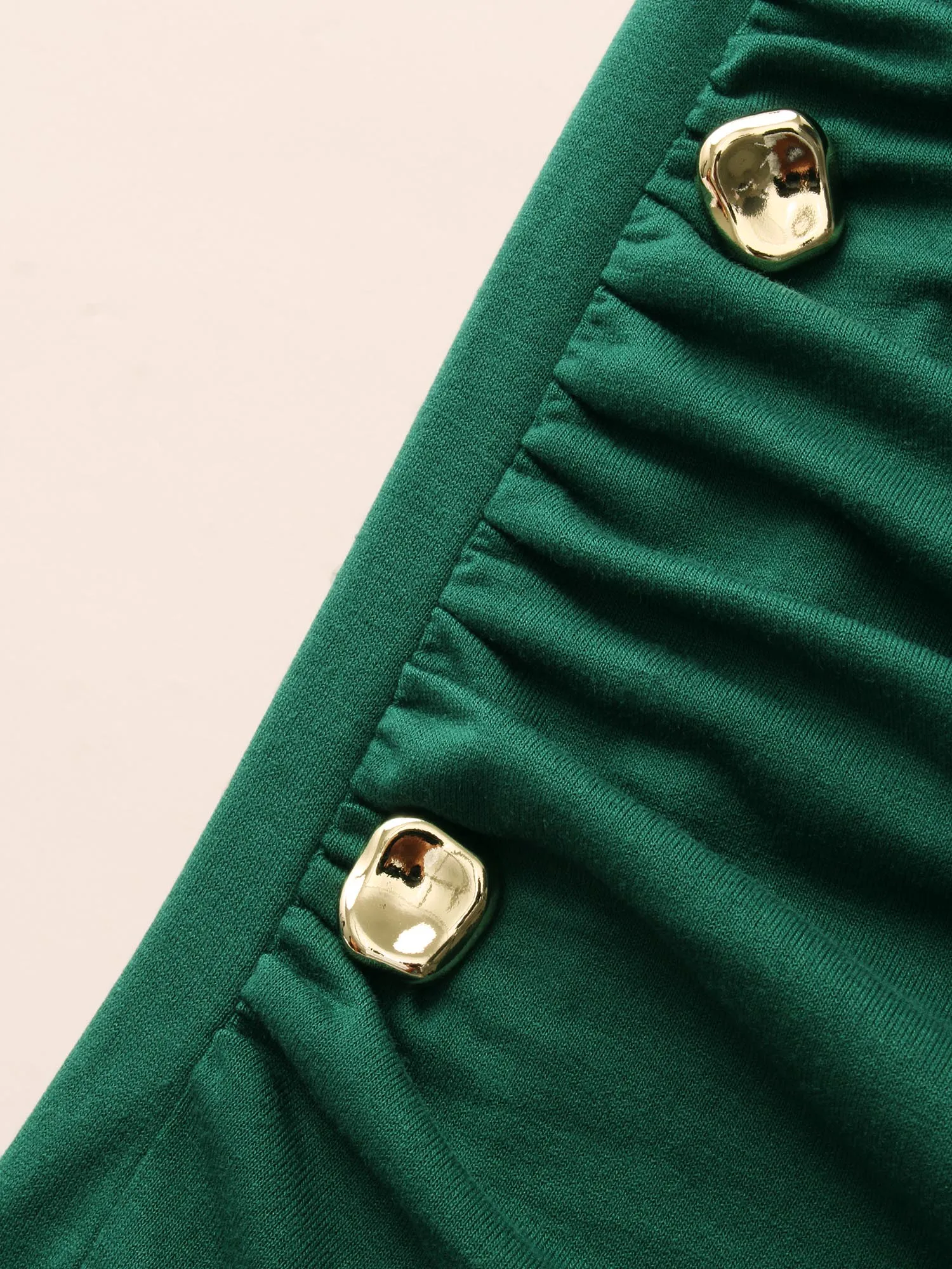 Plain Button Detail Split Hem Dress sold by Bloomchic product image thumbnail 5