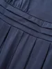 Plain Keyhole Pleated Midi Dress sold by Bloomchic