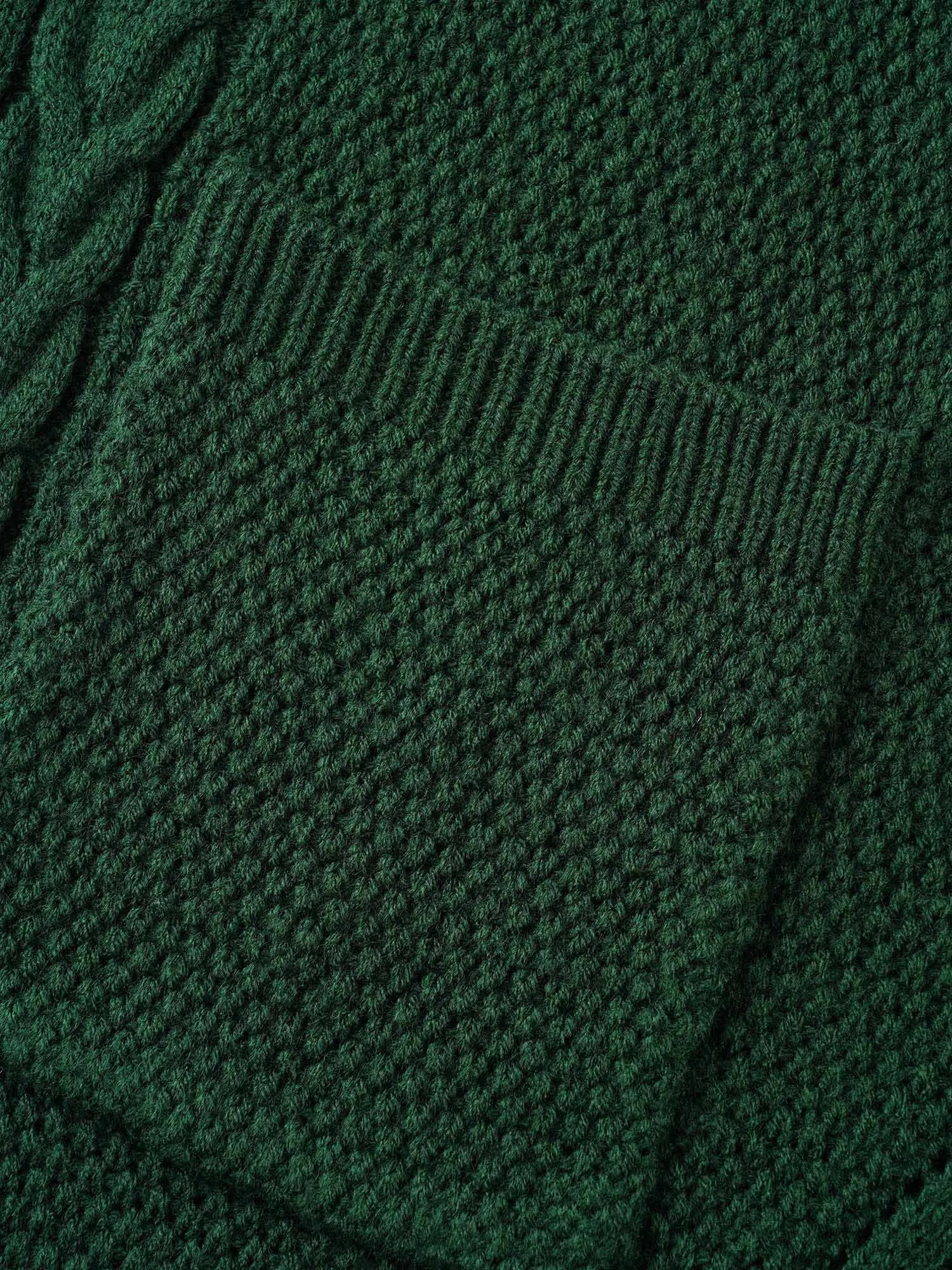 Texture Cable Knit Patch Pocket Cardigan sold by Bloomchic product image thumbnail 5