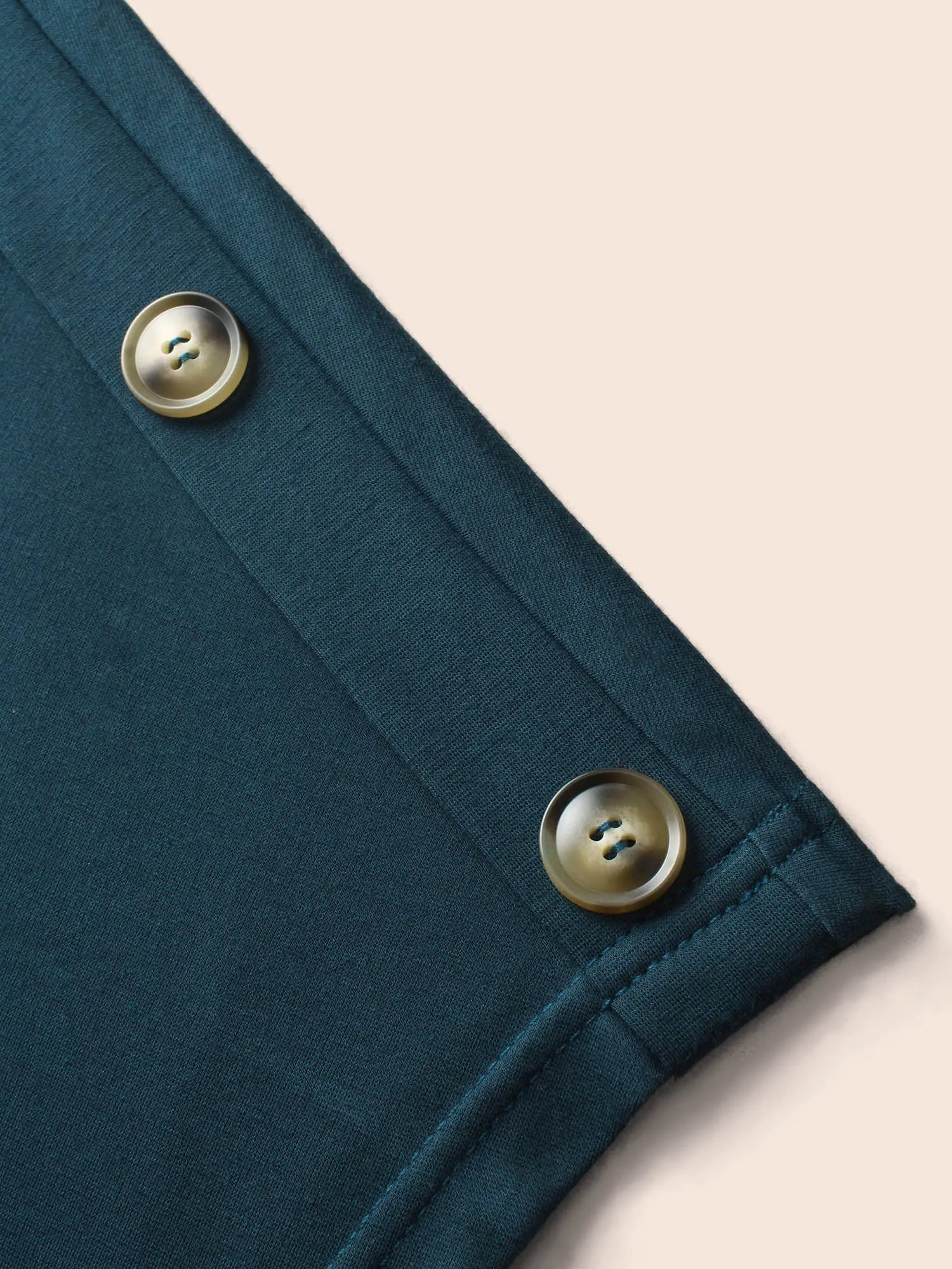 Crew Neck Button Detail Dolman Sleeve T-shirt sold by Bloomchic product image thumbnail 5