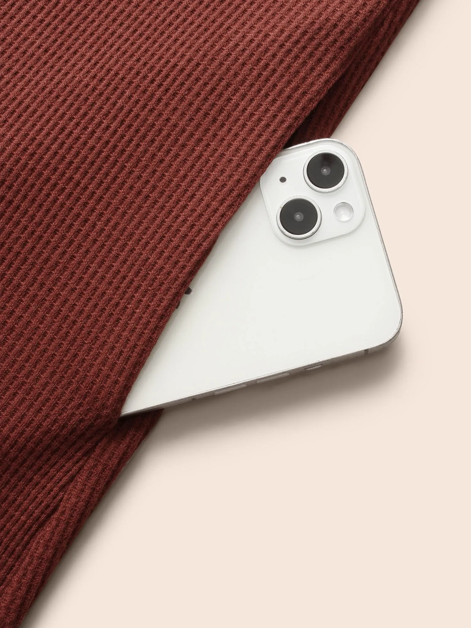 Solid Waffle Knit Overlap Hem T-shirt sold by Bloomchic product image thumbnail 5