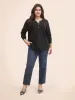 Plain Crew Neck Button Up Sweatshirt sold by Bloomchic