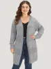 Geometric Eyelet Elastic Cuffs Tunic Cardigan sold by Bloomchic
