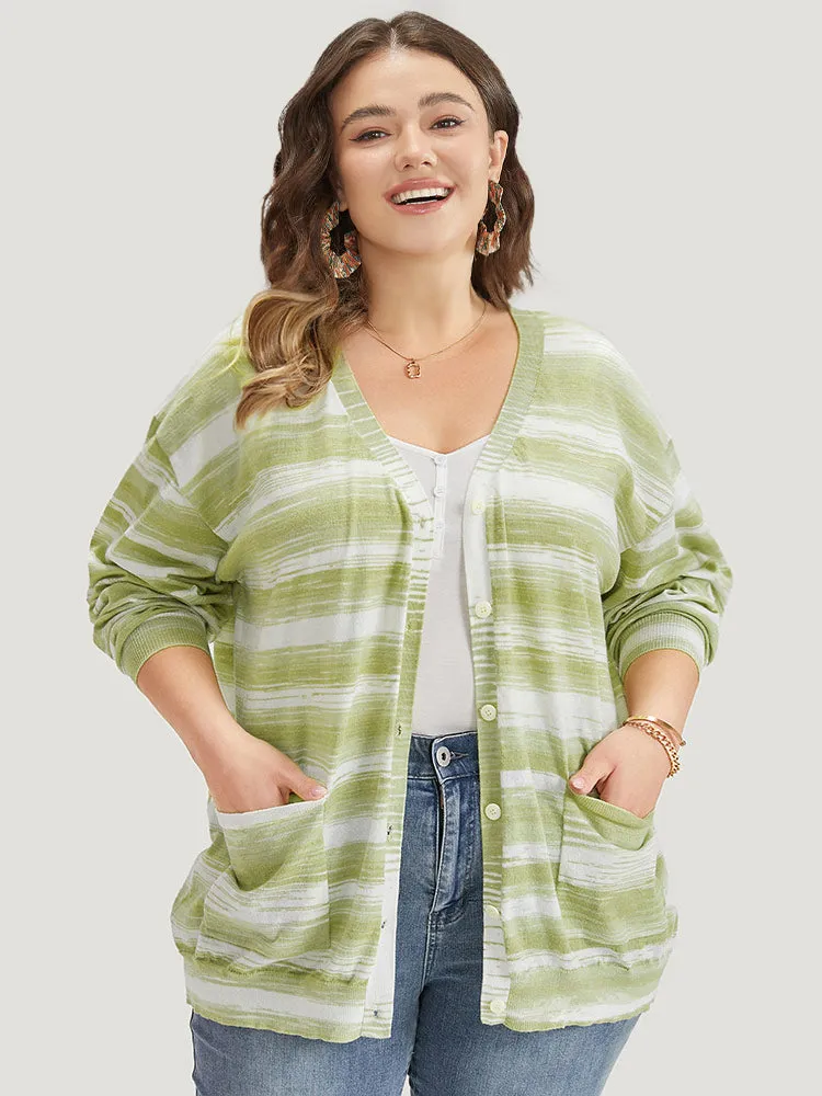 Ombre Button Up Patched Pocket Cardigan sold by Bloomchic product image thumbnail 4