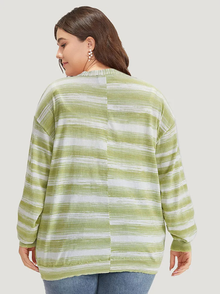 Ombre Button Up Patched Pocket Cardigan sold by Bloomchic product image thumbnail 2