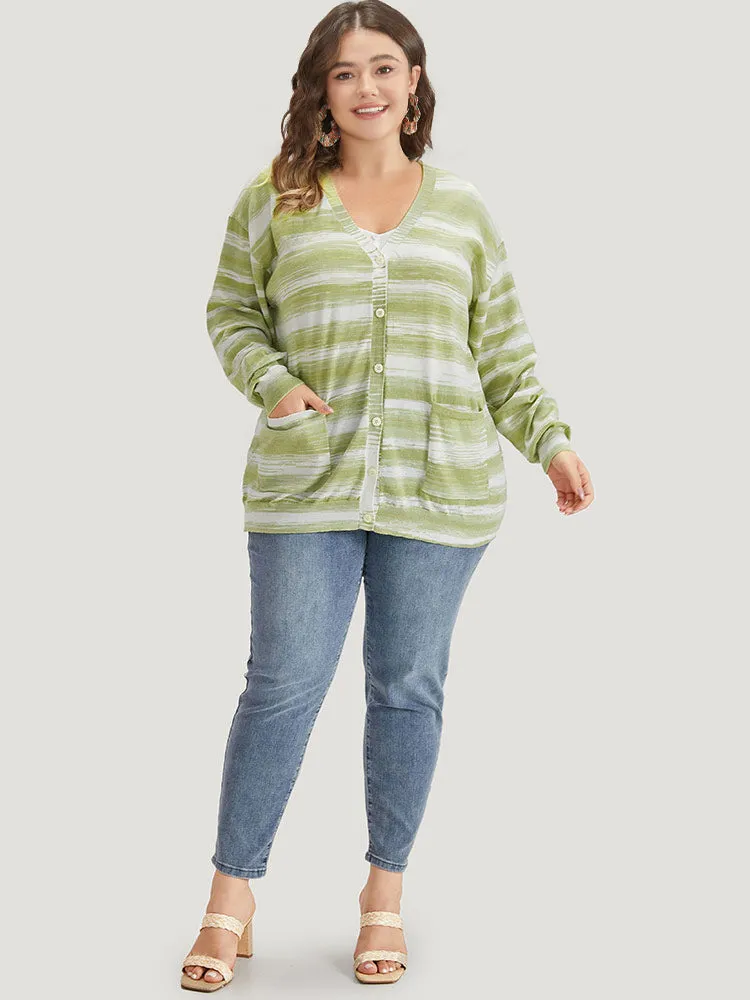 Ombre Button Up Patched Pocket Cardigan sold by Bloomchic product image thumbnail 5