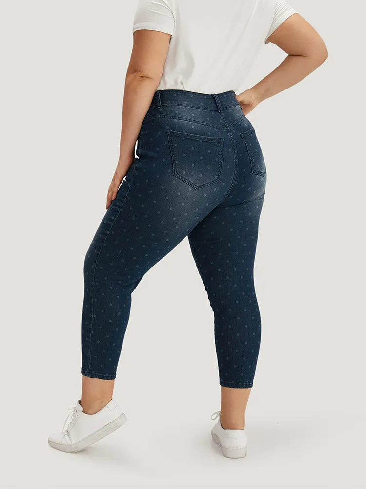 Polka Dot High Rise Very Stretchy Jeans sold by Bloomchic product image thumbnail 4