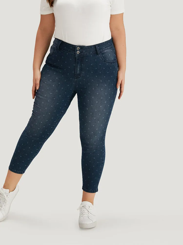 Polka Dot High Rise Very Stretchy Jeans sold by Bloomchic product image thumbnail 5