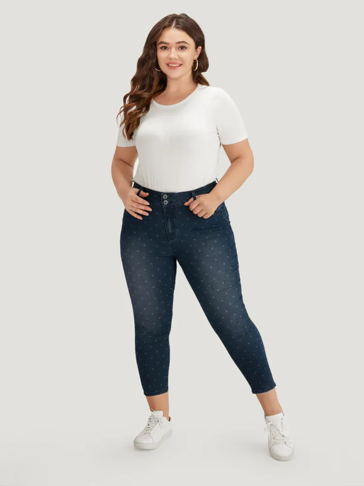 Polka Dot High Rise Very Stretchy Jeans sold by Bloomchic product image thumbnail 2