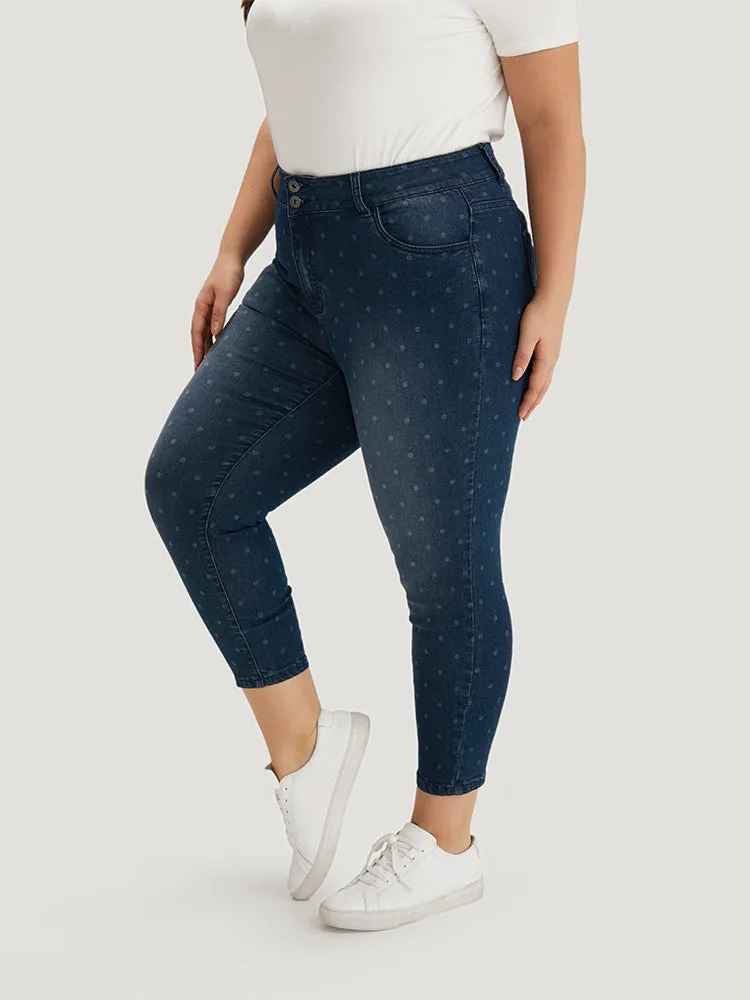Polka Dot High Rise Very Stretchy Jeans sold by Bloomchic product image thumbnail 3
