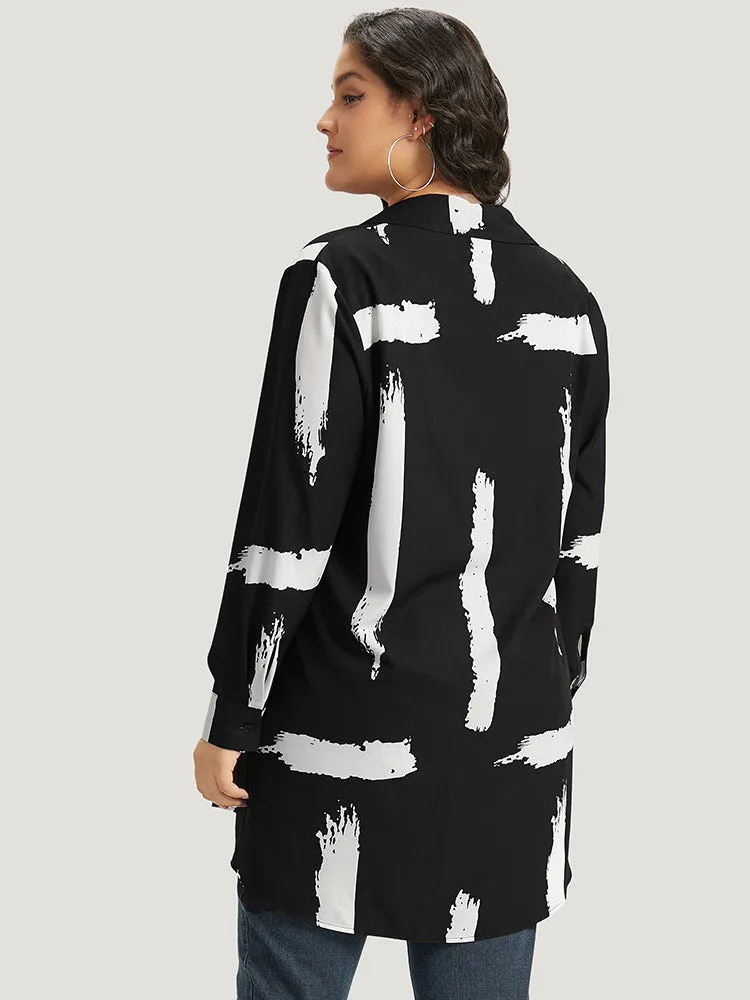 Halloween Brush Print Button Through Split Hem Kimono sold by Bloomchic product image thumbnail 2