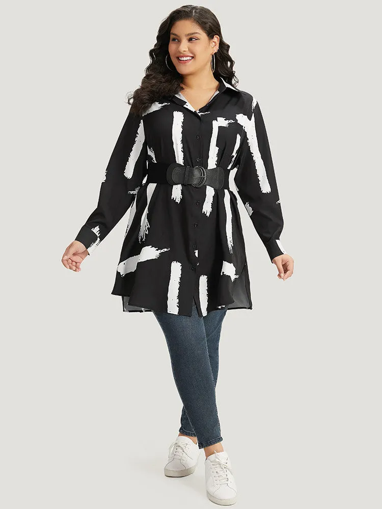 Halloween Brush Print Button Through Split Hem Kimono sold by Bloomchic product image thumbnail 4