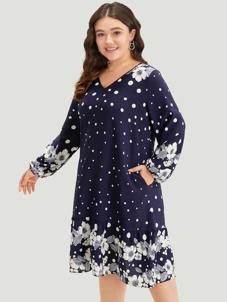 Boho Print Pocket V Neck Dress sold by Bloomchic product image thumbnail 5