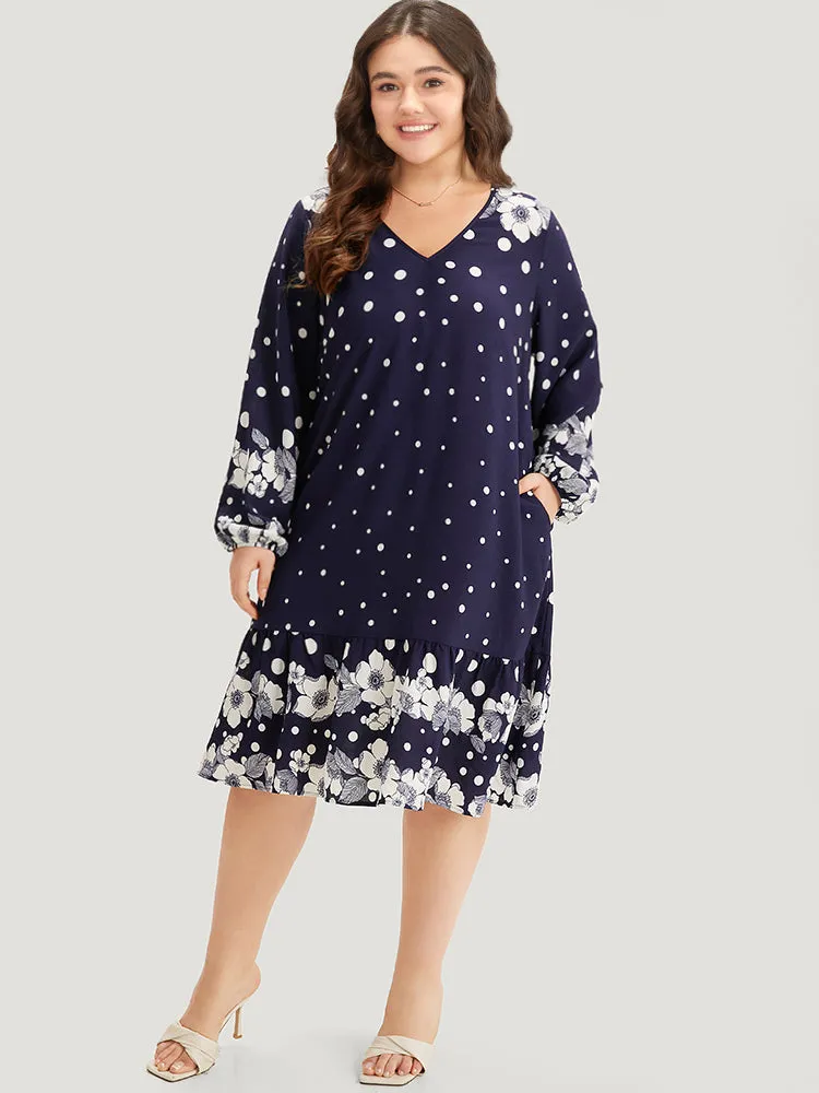 Boho Print Pocket V Neck Dress sold by Bloomchic product image thumbnail 3