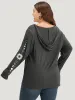 Moon & Star Print Hooded Long Sleeve T-shirt sold by Bloomchic