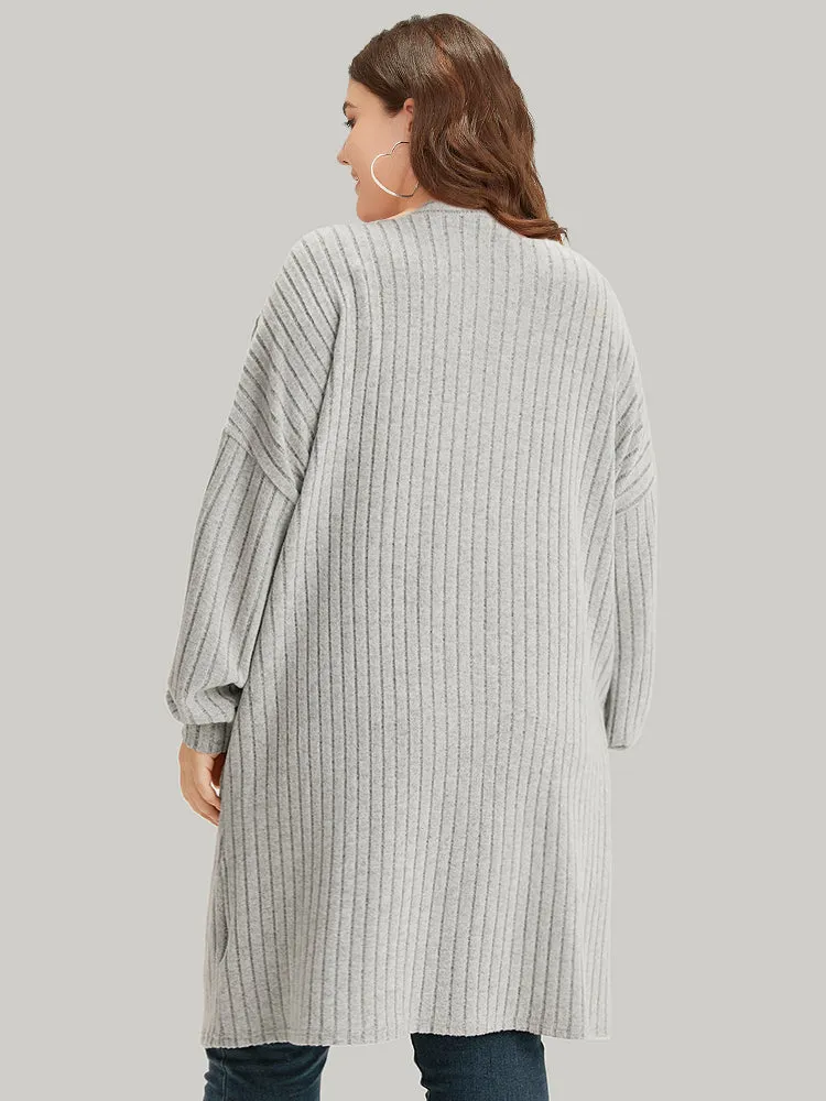 Plain Pocket Texture Open Front Kimono sold by Bloomchic product image thumbnail 5