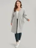 Plain Pocket Texture Open Front Kimono sold by Bloomchic