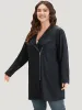 Halloween Solid Pocket Lapel Collar Zipper Asymmetrical Coat sold by Bloomchic