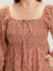 Ditsy Floral Pocket Shirred Ties Dress sold by Bloomchic