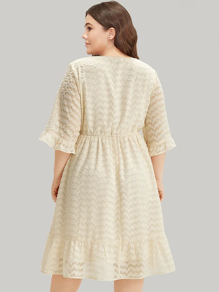 Solid Plisse Knot Neck Pocket Flutter Dress sold by Bloomchic product image thumbnail 2