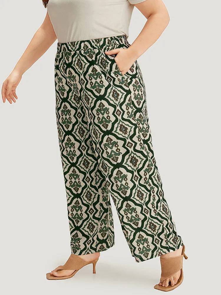 Boho Print Pocket Elastic Waist Pants sold by Bloomchic product image thumbnail 2