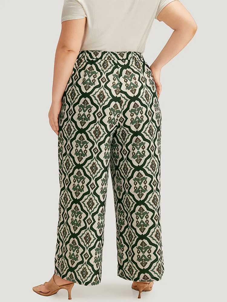 Boho Print Pocket Elastic Waist Pants sold by Bloomchic product image thumbnail 5