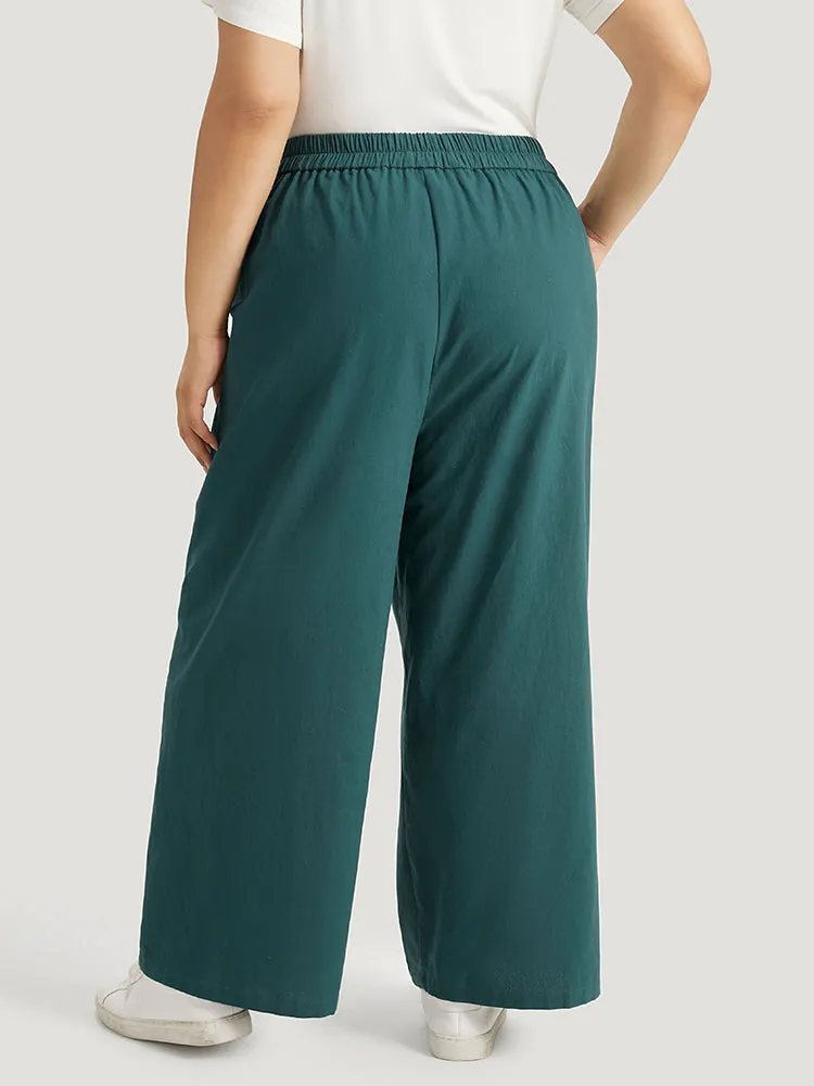 Plain Pocket Elastic Waist Plicated Detail Pants sold by Bloomchic product image thumbnail 5