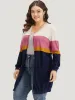 Supersoft Essentials Contrast Open Front Tunic Cardigan sold by Bloomchic