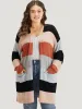 Supersoft Essentials Colorblock Patched Pocket Tunic Cardigan sold by Bloomchic