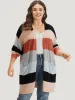 Supersoft Essentials Colorblock Patched Pocket Tunic Cardigan sold by Bloomchic