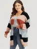 Supersoft Essentials Colorblock Patched Pocket Tunic Cardigan sold by Bloomchic
