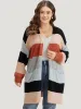 Supersoft Essentials Colorblock Patched Pocket Tunic Cardigan sold by Bloomchic