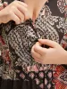Bandana Print Wrap Pocket Lantern Sleeve Dress sold by Bloomchic