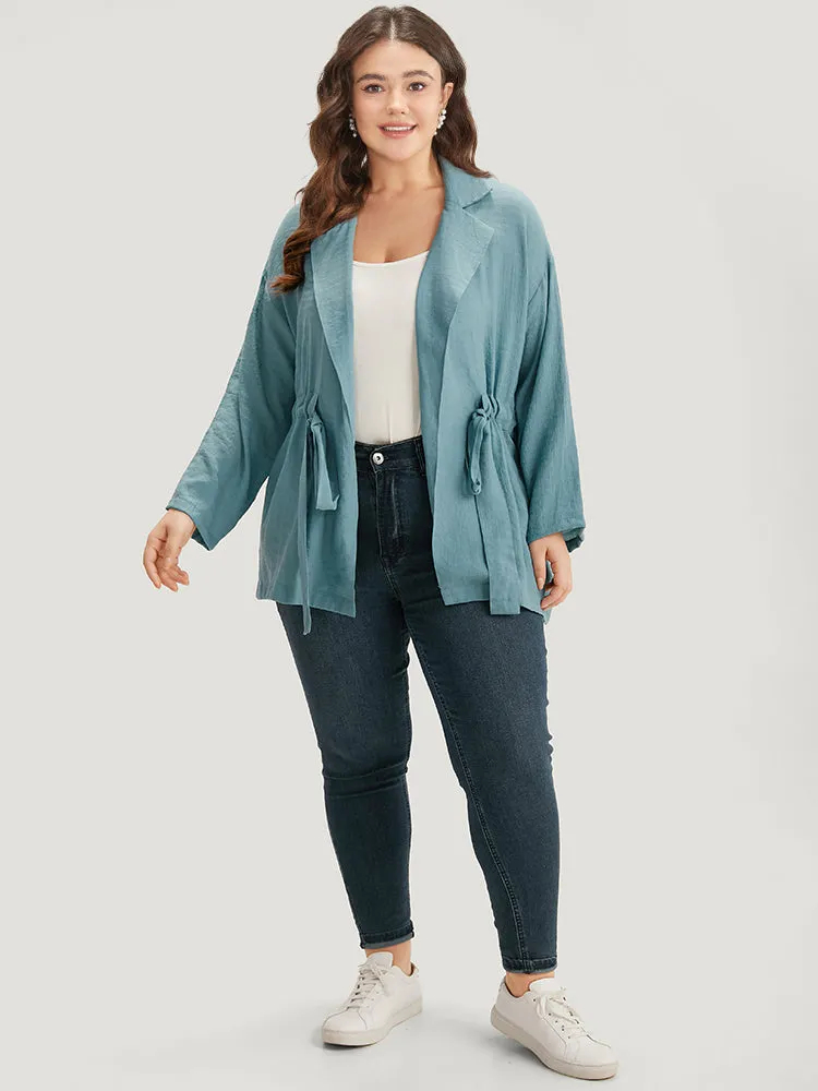 Plain Suit Collar Drawstring Ties Kimono sold by Bloomchic product image thumbnail 5