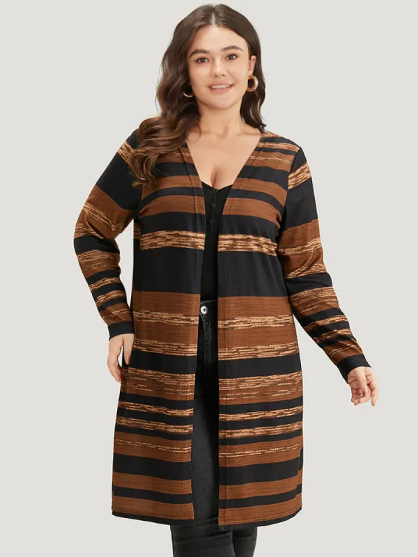 Halloween Striped Open Front Kimono sold by Bloomchic
