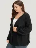 Plain Drawstring Asymmetrical Neck Kimono sold by Bloomchic