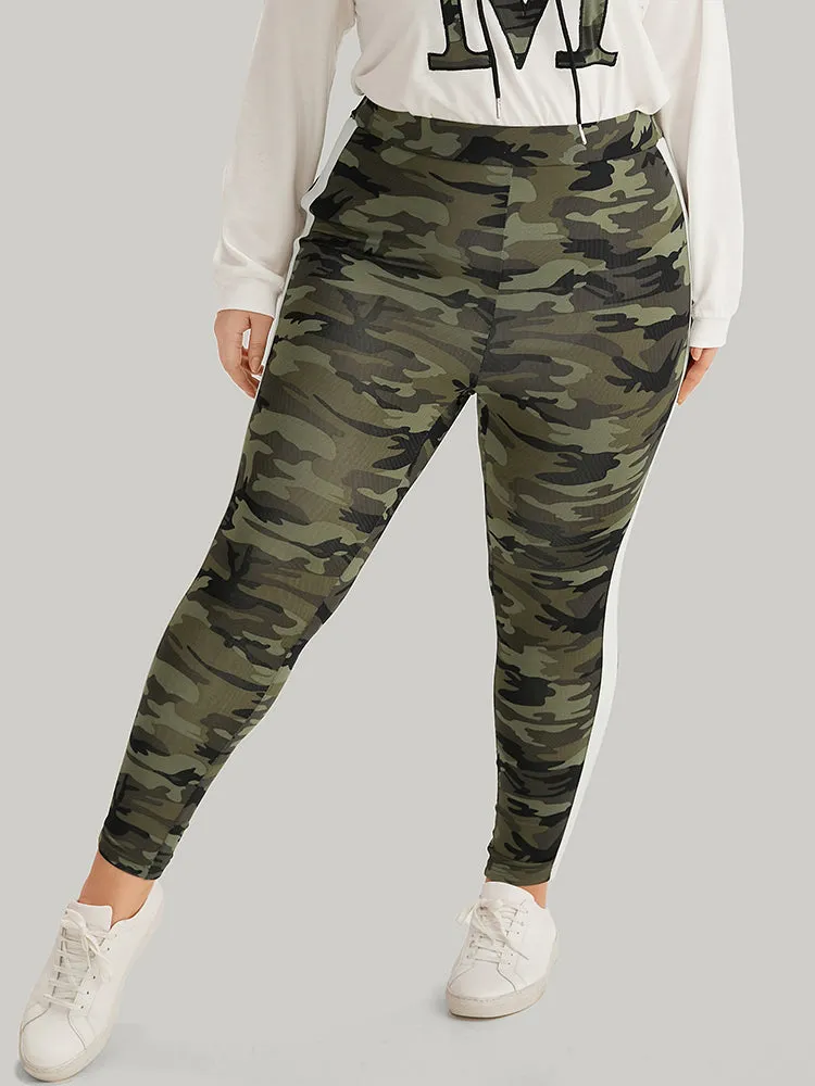 Camo Patchwork Contrast Pants sold by Bloomchic