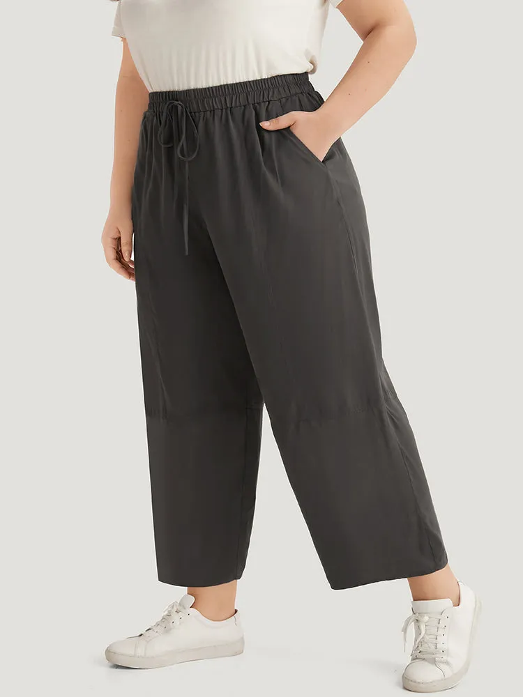Plain Elastic Waist Ties Pocket Pants sold by Bloomchic product image thumbnail 2