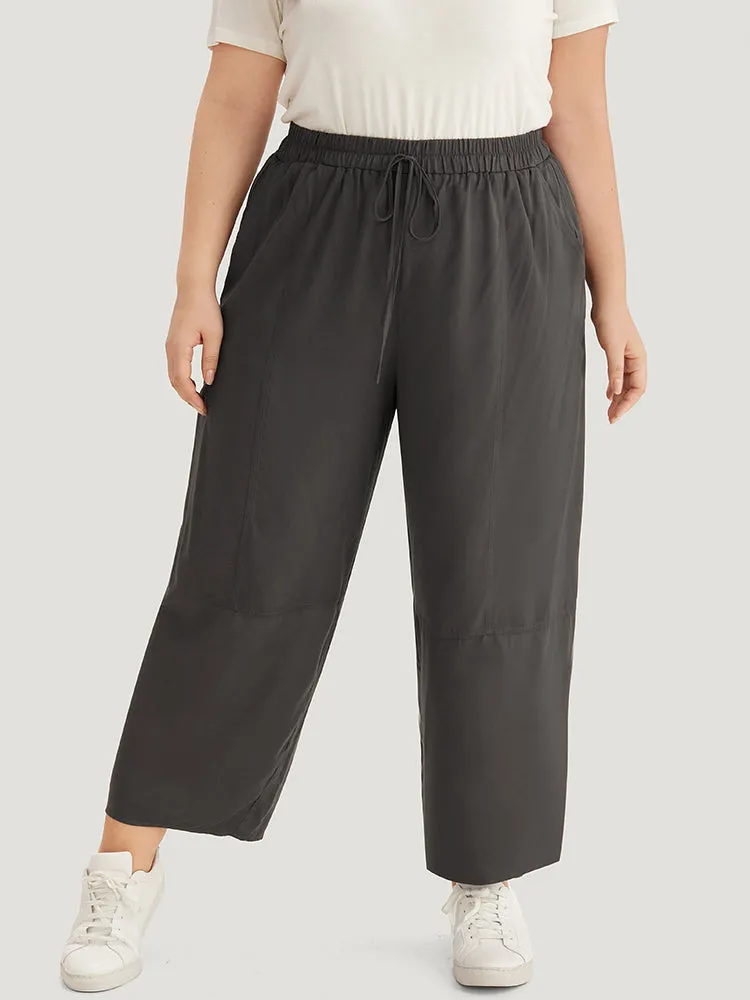 Plain Elastic Waist Ties Pocket Pants sold by Bloomchic product image thumbnail 3