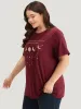 Moon & Star Print Round Neck T-shirt sold by Bloomchic