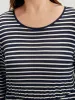 Striped Crew Neck Pocket Twist Back Dress sold by Bloomchic