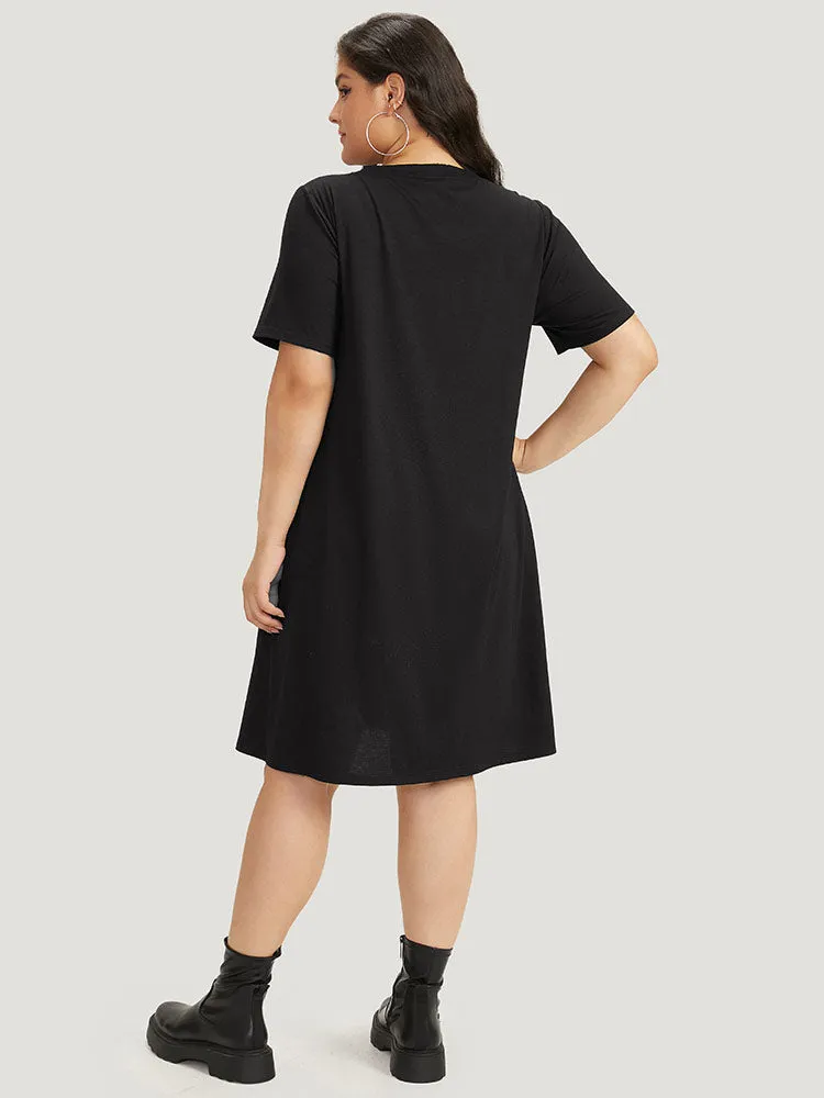 Supersoft Essentials Heart & Letter Pocket Crew Neck Dress sold by Bloomchic product image thumbnail 3