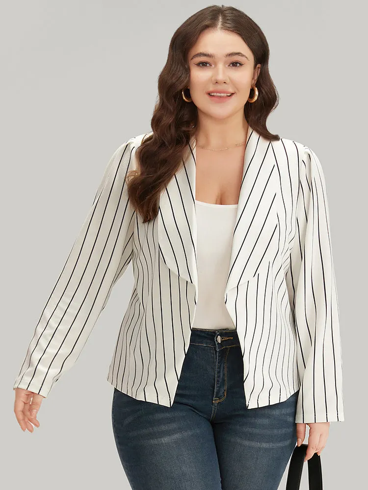 Striped Lapel Collar Open Front Blazer sold by Bloomchic product image thumbnail 4
