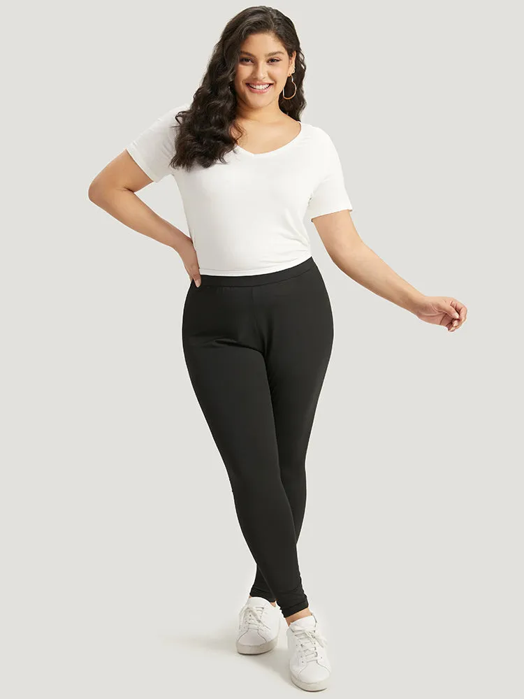 Two Tone Patchwork High Rise Leggings sold by Bloomchic product image thumbnail 3